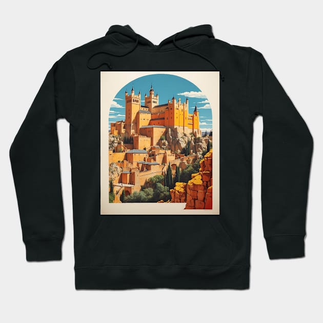 Alcazar de Segovia Spain Travel Tourism Retro Vintage Hoodie by TravelersGems